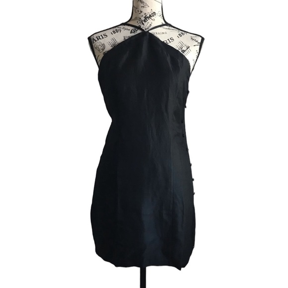NWT- Revolve, Capulet black linen blend dress. Size XS - Picture 1 of 8